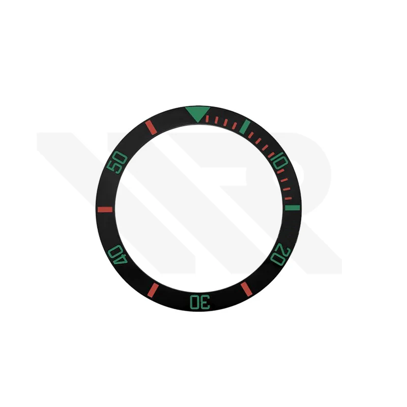 SUB Style Ceramic Sloped Bezel Insert for SKX/SRPD: Black/Green/Red