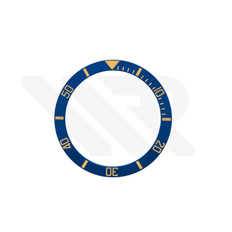 SUB Style Ceramic Sloped Bezel Insert for SKX/SRPD: Blue/Gold