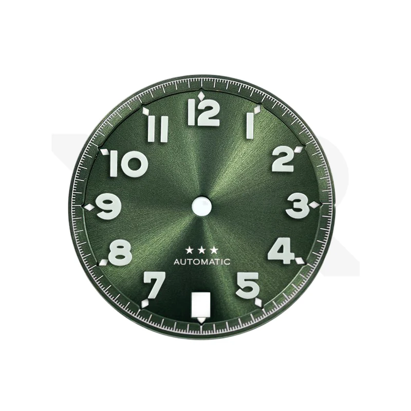 Sunburst Pilot Dial for Seiko Mod: Sunburst Green