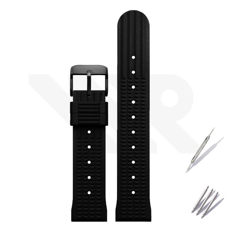 Waffle Silicone Diver Strap - Black - Image 2