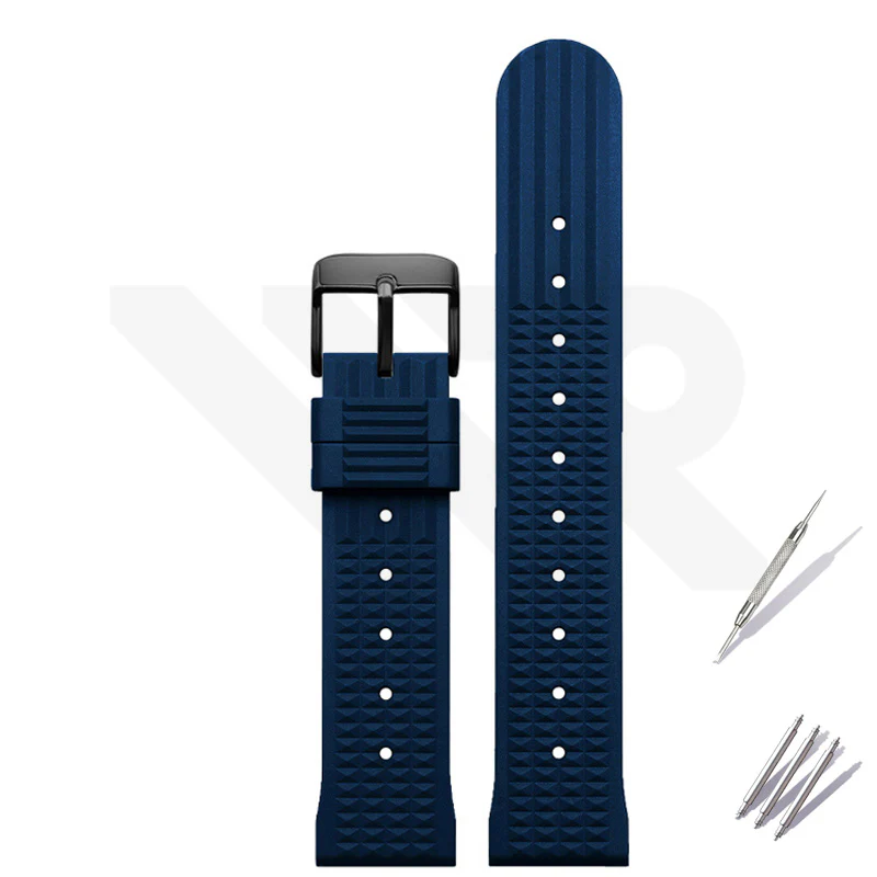 Waffle Silicone Diver Strap - Navy - Image 2