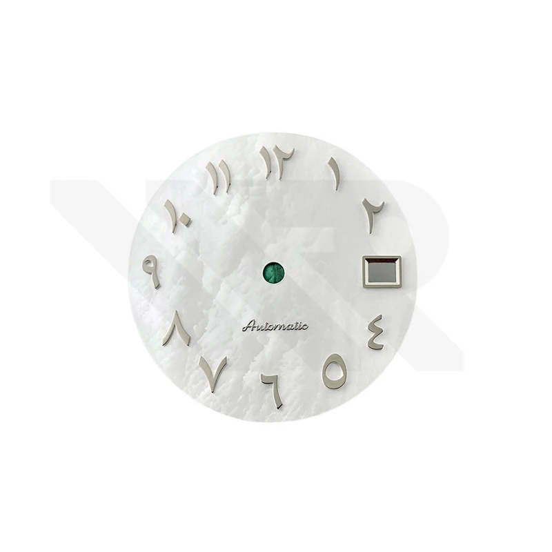 White Mother of Pearl Arabic Indices Dial for Seiko Mod - Gold Indices - Image 5