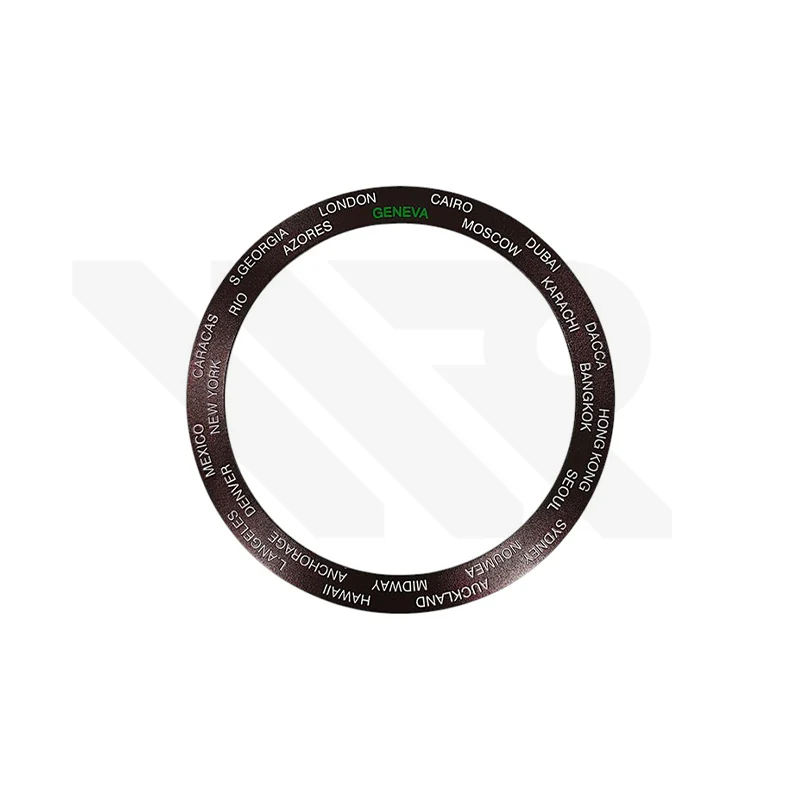 World Time Aluminium Sloped Bezel Insert for SKX007 /SRPD - Dark Brown