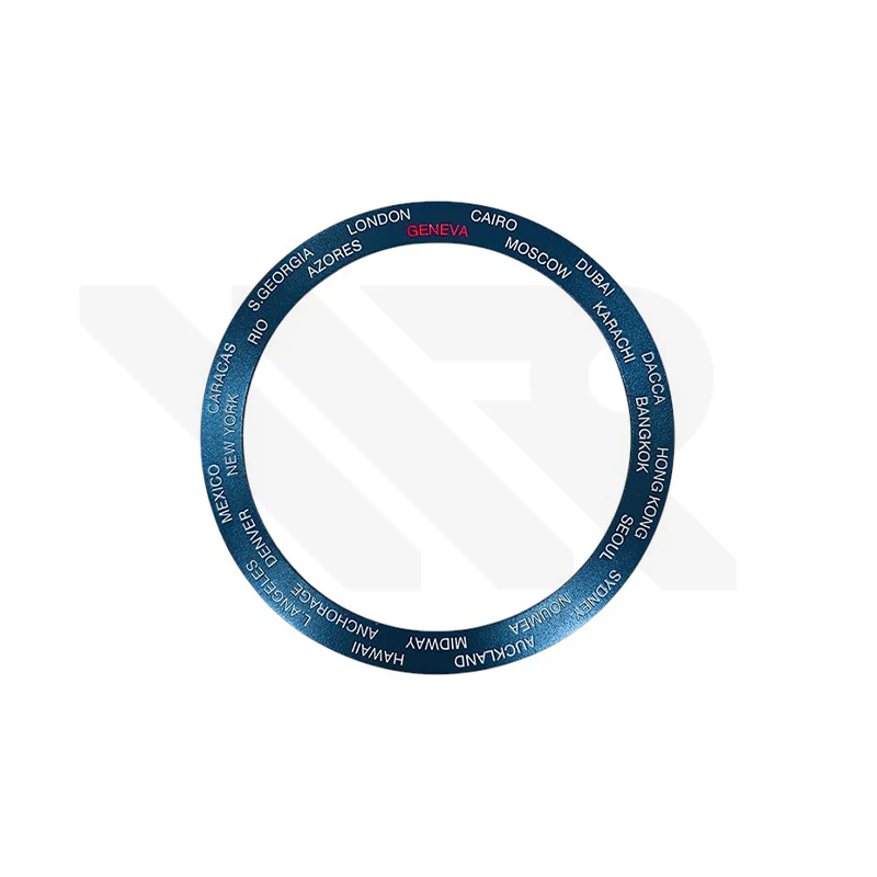 World Time Aluminium Sloped Bezel Insert for SKX007 /SRPD - Emerald Blue