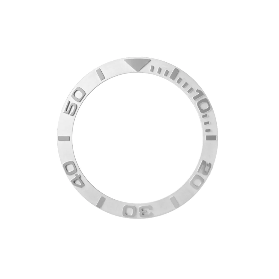 YM Ceramic Sloped Bezel Insert For MDV-106-1A: Silver