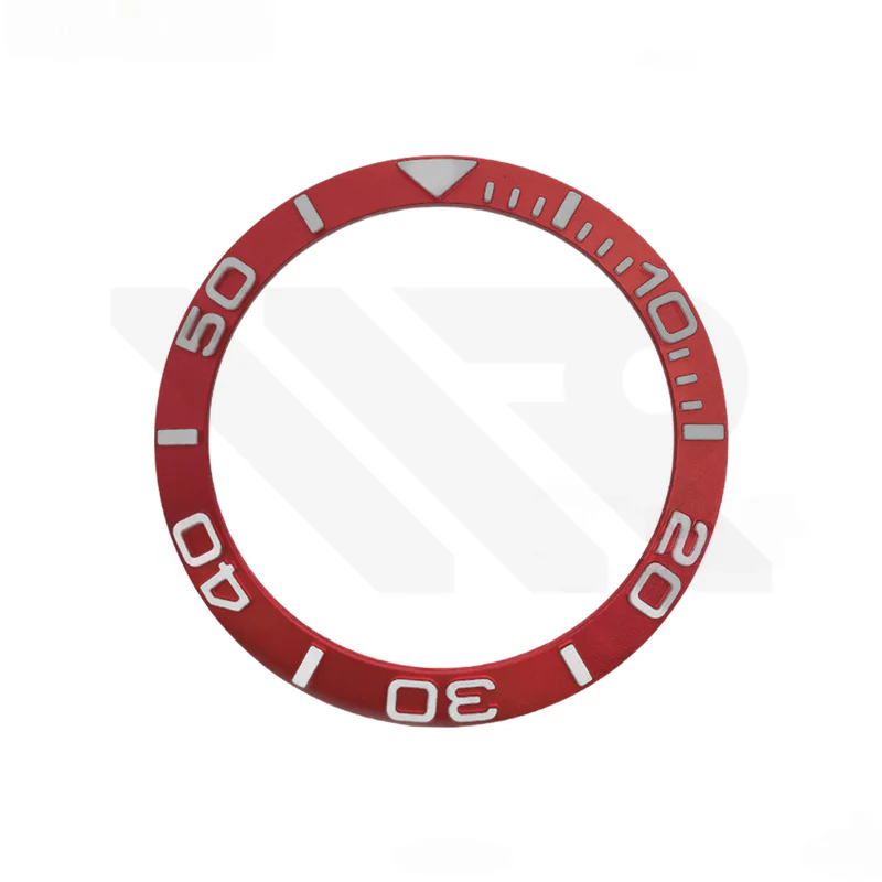 YM Aluminium Sloped Bezel Insert for SKX/SRPD - Red/Silver