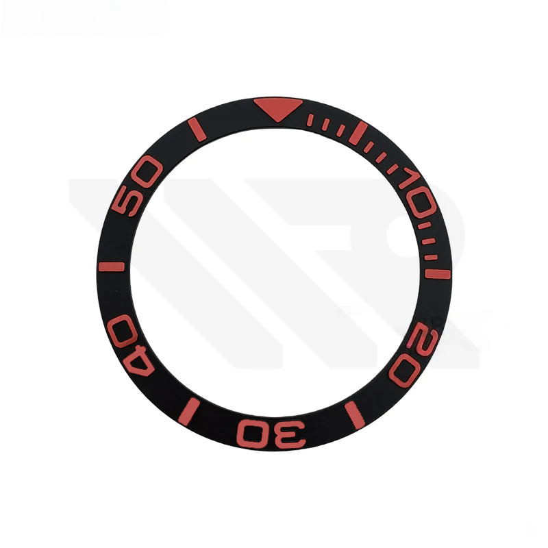 YM Aluminium Sloped Bezel Insert for SKX/SRPD - Black/Red