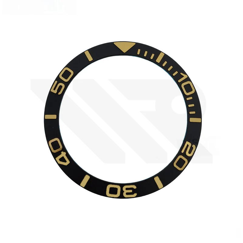 YM Aluminium Sloped Bezel Insert for SKX/SRPD - Black/Gold
