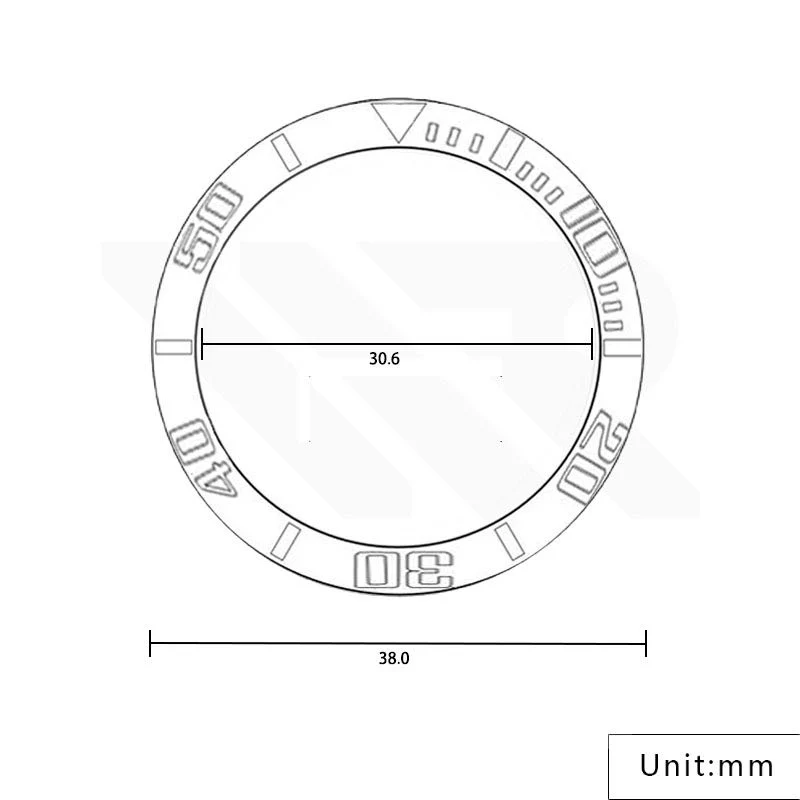 YM Aluminium Sloped Bezel Insert for SKX/SRPD - Black/Gold - Image 2