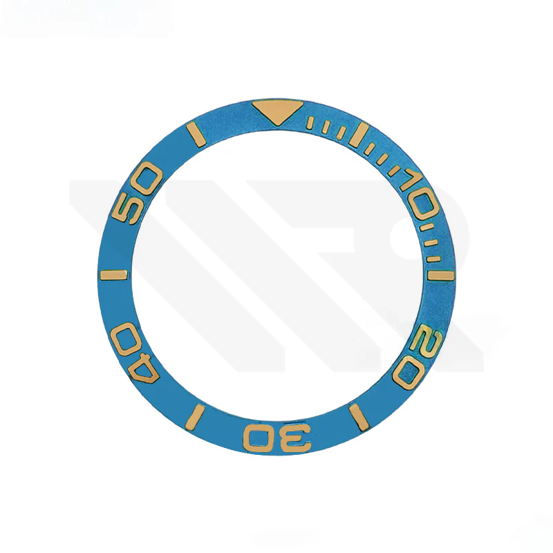 YM Aluminium Sloped Bezel Insert for SKX/SRPD - Blue/Gold