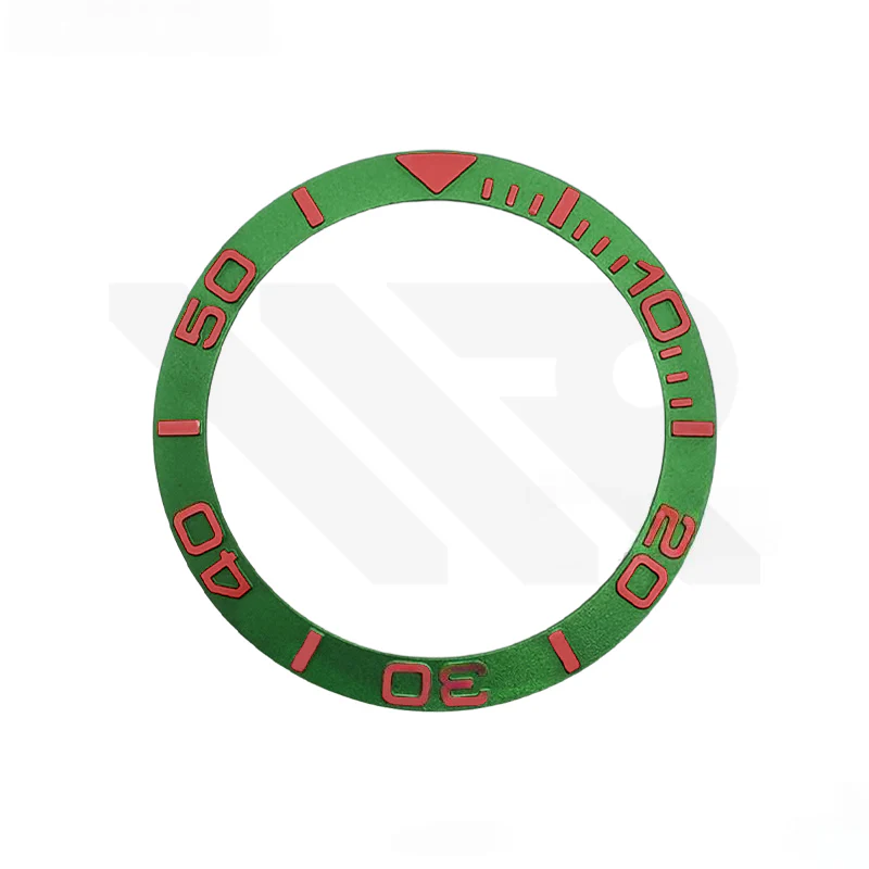 YM Aluminium Sloped Bezel Insert for SKX/SRPD - Green/Red