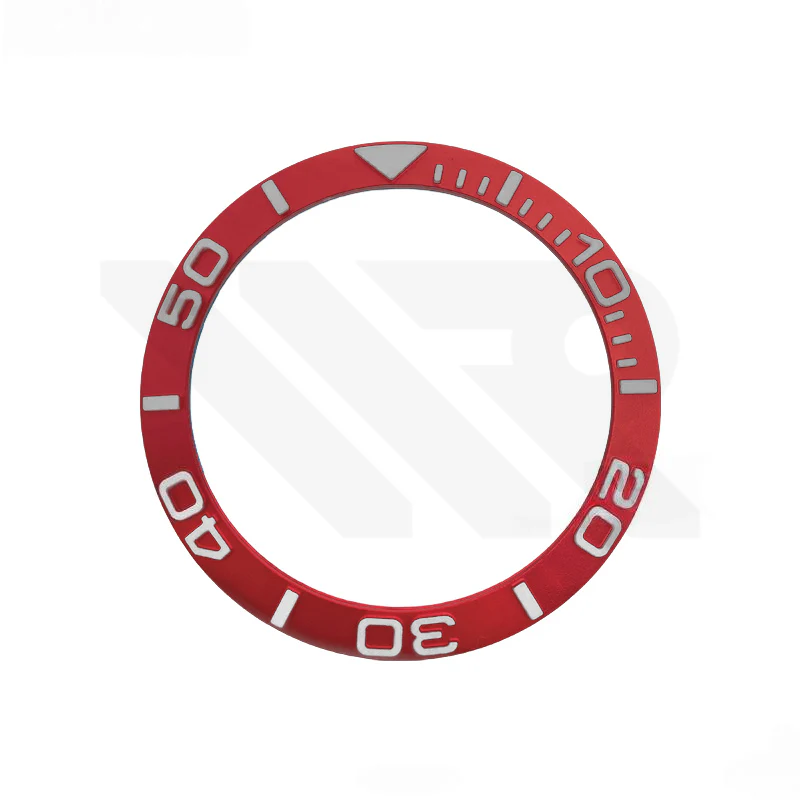 YM Aluminium Sloped Bezel Insert for SKX/SRPD - Red/Silver