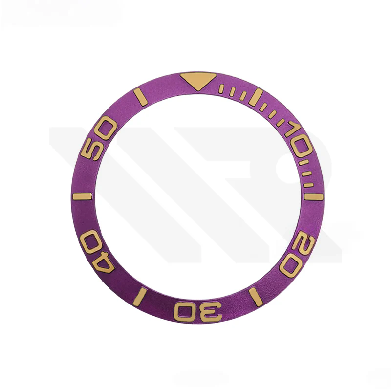 YM Aluminium Sloped Bezel Insert for SKX/SRPD - Purple/Gold