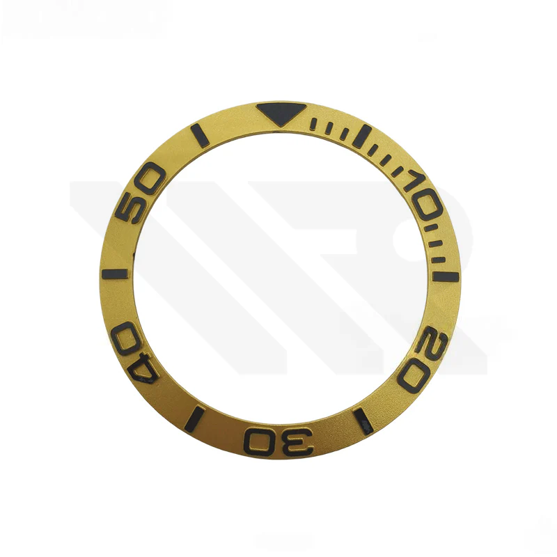 YM Aluminium Sloped Bezel Insert for SKX/SRPD - Gold/Black