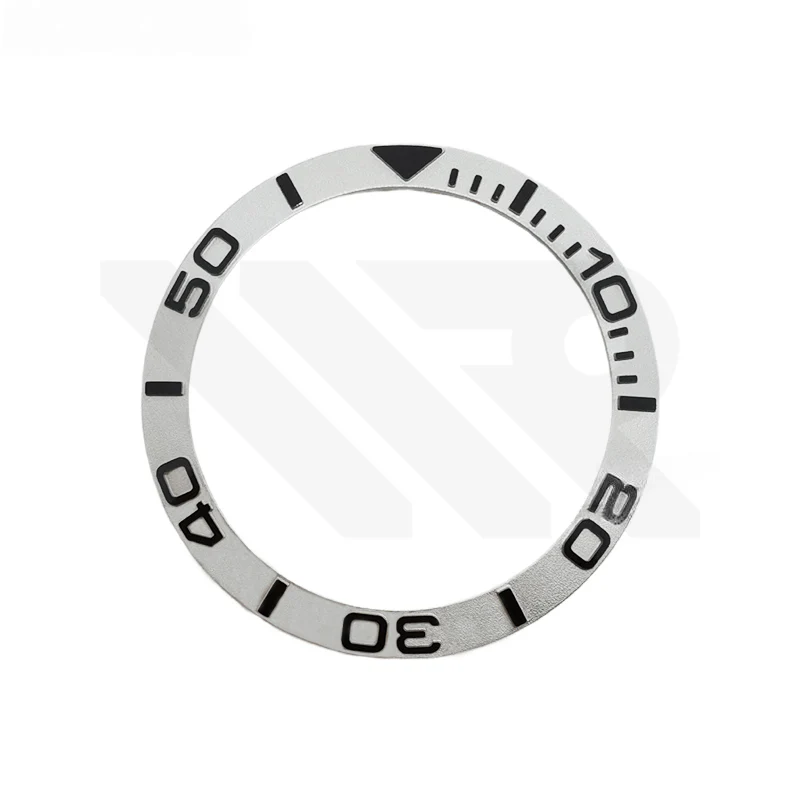 YM Aluminium Sloped Bezel Insert for SKX/SRPD - Silver/Black